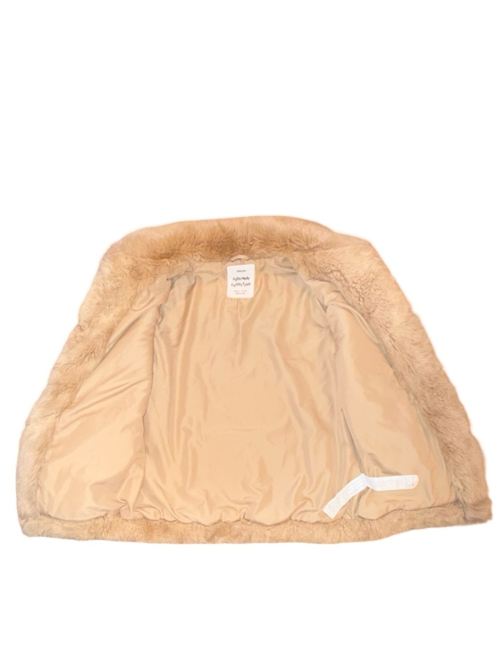 Zara Girls Faux Fur Coat Tan & Pink Size 10 (140 cm) - Picture 15 of 17